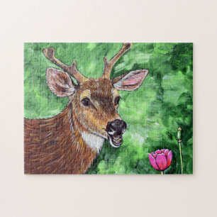Funny Deer Painting Puzzle