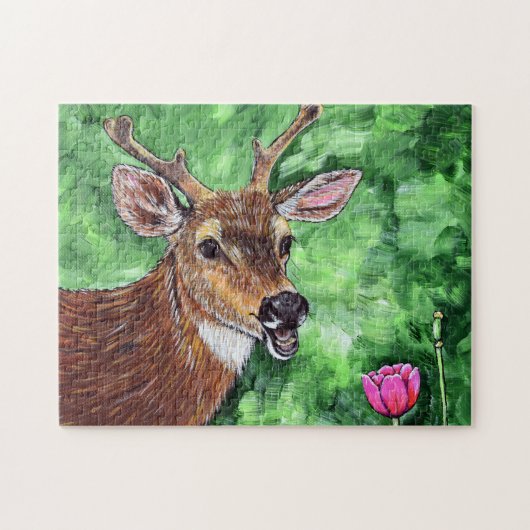 Funny Deer Painting Puzzle (Horizontal)