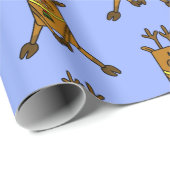 Funny Deer Rentier Zeichne Kinder Geschenkpapier (Rolleneckpunkt)