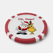 Funny Deer Santa Claus Pals Gratis Bier Drink Part Pokerchips (Einzeln)