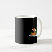 Funny Deer Snowman Christmas Tree Xmas Womens Mens Kaffeetasse (VorderseiteRechts)