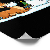 Funny Deer Snowman Christmas Tree Xmas Womens Mens Poster (Ecke)