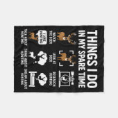 Funny Deer Things I Do Hunting In My Spare Time Hu Fleecedecke (Vorderseite (Horizontal))