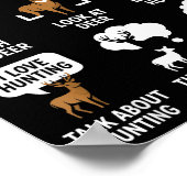 Funny Deer Things I Do Hunting In My Spare Time Hu Poster (Ecke)