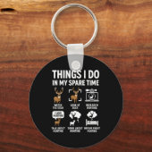 Funny Deer Things I Do Hunting In My Spare Time Hu Schlüsselanhänger (Vorderseite)