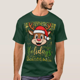 Funny Deer wünscht glückliche Ferien T-Shirt
