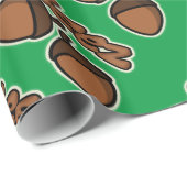 Funny deez mutts - grünes Urlaubspapier Geschenkpapier (Rolleneckpunkt)