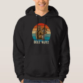 Funny Deez Nut Nutcracker Squirrel Deez Nutz Retro Hoodie (Vorderseite)