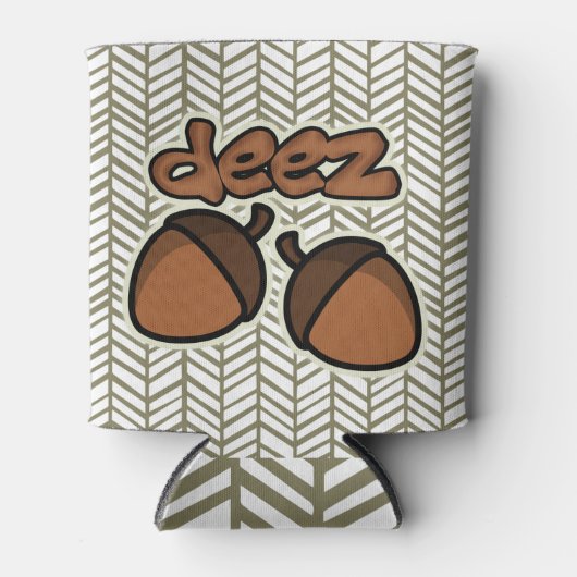 Funny Deez Nuts mit Herringbone Dosenkühler (Vorderseite)