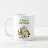 Funny Defiant Cat - Ich bedauere nichts Weihnachte Kaffeetasse (Links)