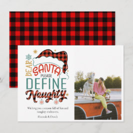 Funny Definieren naughty Christmas Foto Mitteilungskarte