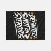 Funny Definitely Not On Steroids Bodybuilding Gym  Fleecedecke (Vorderseite (Horizontal))