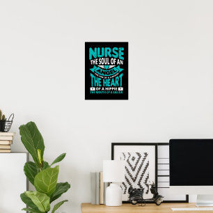 Funny Definition eines "Nurse word art" Poster