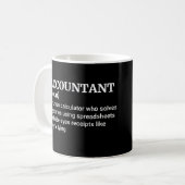 Funny Definition for Accountants - Number Cruncher Kaffeetasse (Vorderseite Links)