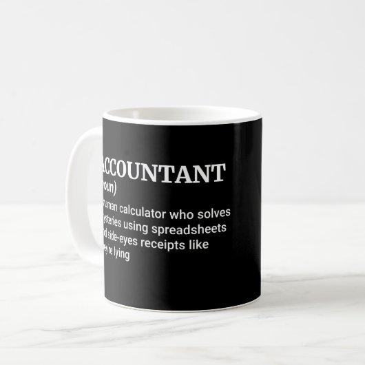 Funny Definition for Accountants - Number Cruncher Kaffeetasse (Vorderseite Links)