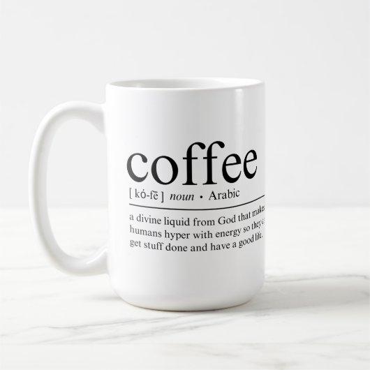 Funny Definition Kaffeetasse (Links)