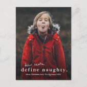 Funny Definition Naughty 3 Foto Weihnachten (Vorderseite)