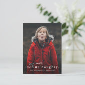 Funny Definition Naughty 3 Foto Weihnachten (Stehend Vorderseite)