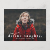 Funny Definition Naughty 3 Foto Weihnachten (Vorderseite)