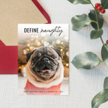Funny Definition Naughty Dog Pet Foto Weihnachten