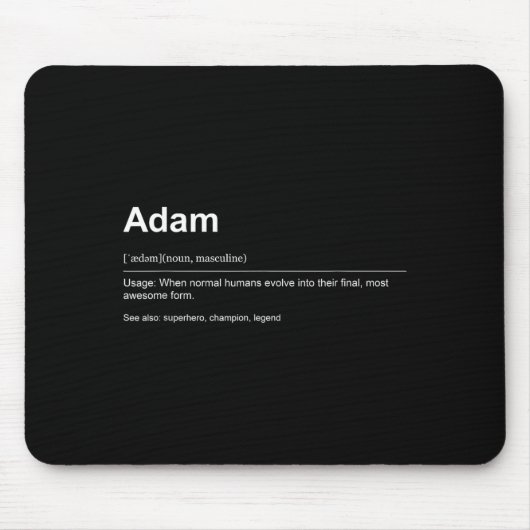 Funny Definition Quote For The Name Adam _ Mousepad (Vorne)