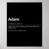 Funny Definition Quote For The Name Adam _ Poster (Vorne)