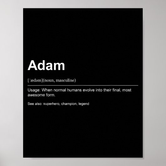 Funny Definition Quote For The Name Adam _ Poster (Vorne)