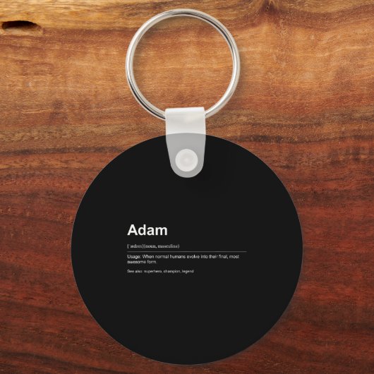 Funny Definition Quote For The Name Adam _ Schlüsselanhänger (Vorderseite)