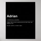 Funny Definition Quote For The Name Adrian _ Poster (Vorne)