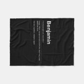 Funny Definition Quote For The Name Benjamin _  Fleecedecke (Vorderseite (Horizontal))