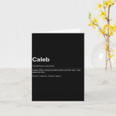 Funny Definition Quote For The Name Caleb _ Karte (Gelbe Blume)