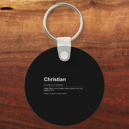 Funny Definition Quote For The Name Christian _ Schlüsselanhänger (Vorderseite)