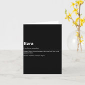Funny Definition Quote For The Name Ezra _ Karte (Gelbe Blume)