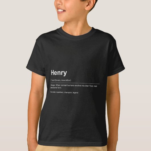 Funny Definition Quote For The Name Henry _ T-Shirt (Vorderseite)