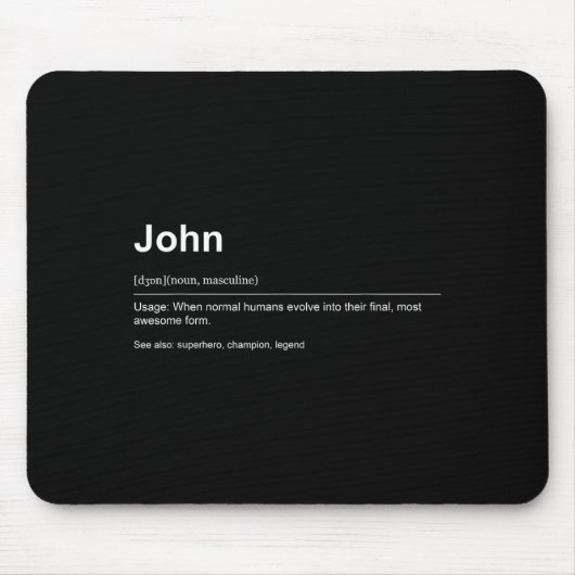 Funny Definition Quote For The Name John _ Mousepad (Vorne)