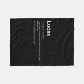 Funny Definition Quote For The Name Lucas _ Fleecedecke (Vorderseite (Horizontal))