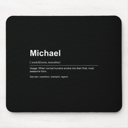 Funny Definition Quote For The Name Michael _ Mousepad (Vorne)