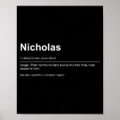 Funny Definition Quote For The Name Nicholas _ Poster (Vorne)