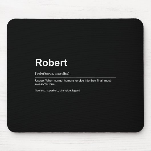 Funny Definition Quote For The Name Robert _ Mousepad (Vorne)