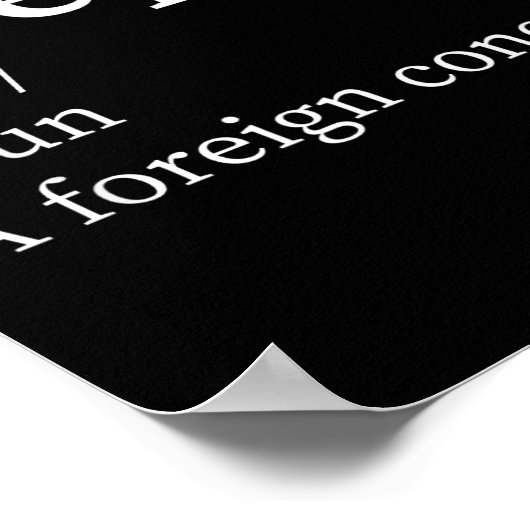 Funny Definition Sleep A Foreign Concept New Paren Poster (Ecke)