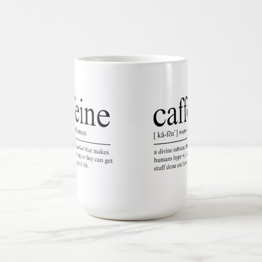 Funny Definition von Koffein Kaffeetasse (Mittel)
