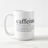 Funny Definition von Koffein Kaffeetasse (Links)