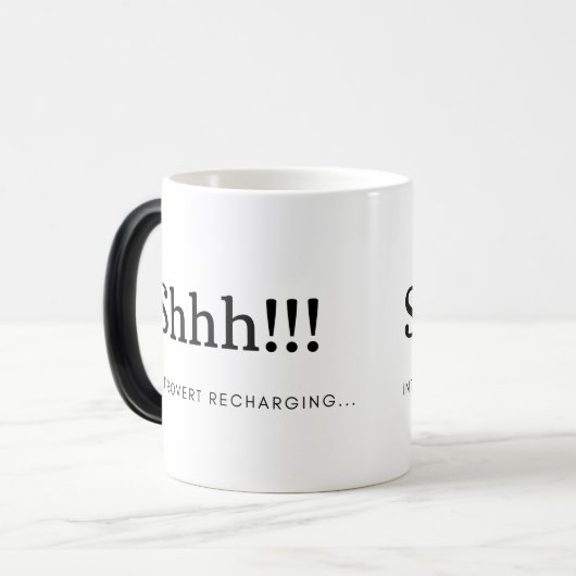 Funny definition von "Shh"für introvertierte Kaffe Verwandlungstasse (Vorderseite Links)
