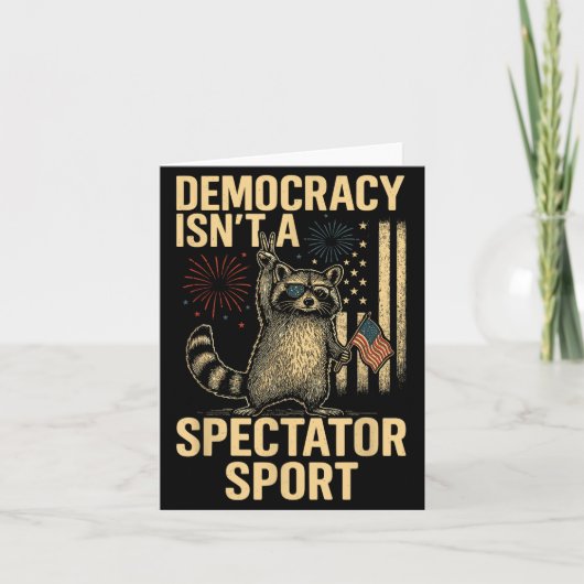 Funny Democracy Isn't A Spectator Srt Karte (Vorderseite)