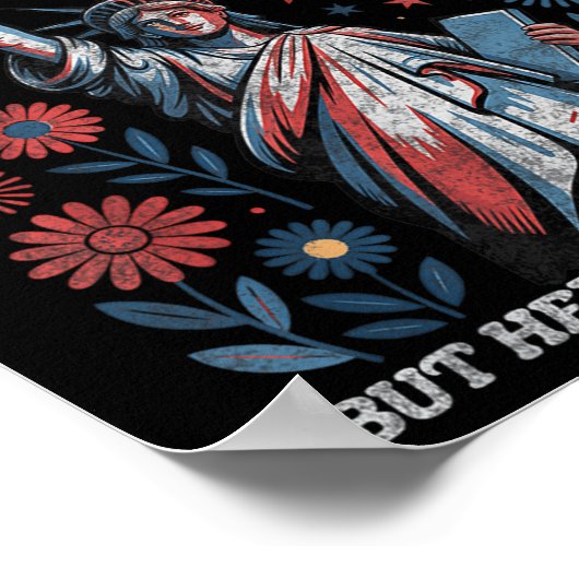 Funny Democracy stirbt aber Hey, Nice Fireworks 4t Poster (Ecke)