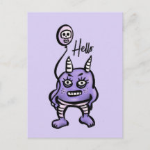 Funny Demon Hallo Lila Niedlich Whimsigoth