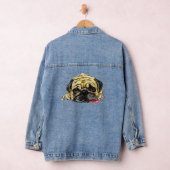 Funny Denim Jacket mit Mops Dog Jeansjacke (Hangar)