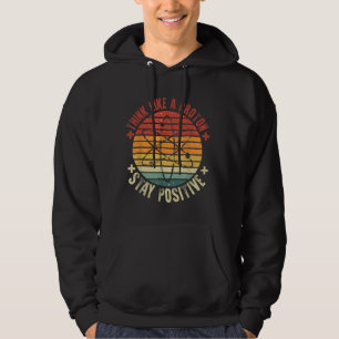 Funny denken, wie ein Proton Bleibe positive Retro Hoodie