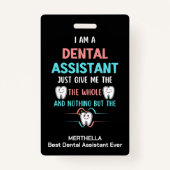 Funny DENTAL ASSISTENT THE GANZE ZEILE Ausweis (Vorderseite)