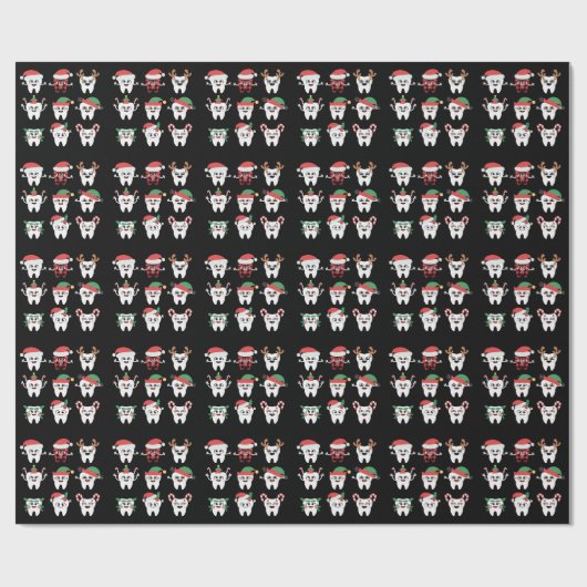 Funny Dental Christmas Tees Niedlichen Xmas Zahnar Geschenkpapier (Flach)